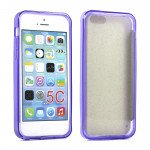 Wholesale Apple iPhone 5C Crystal Clear Hybrid Case (Purple Clear)